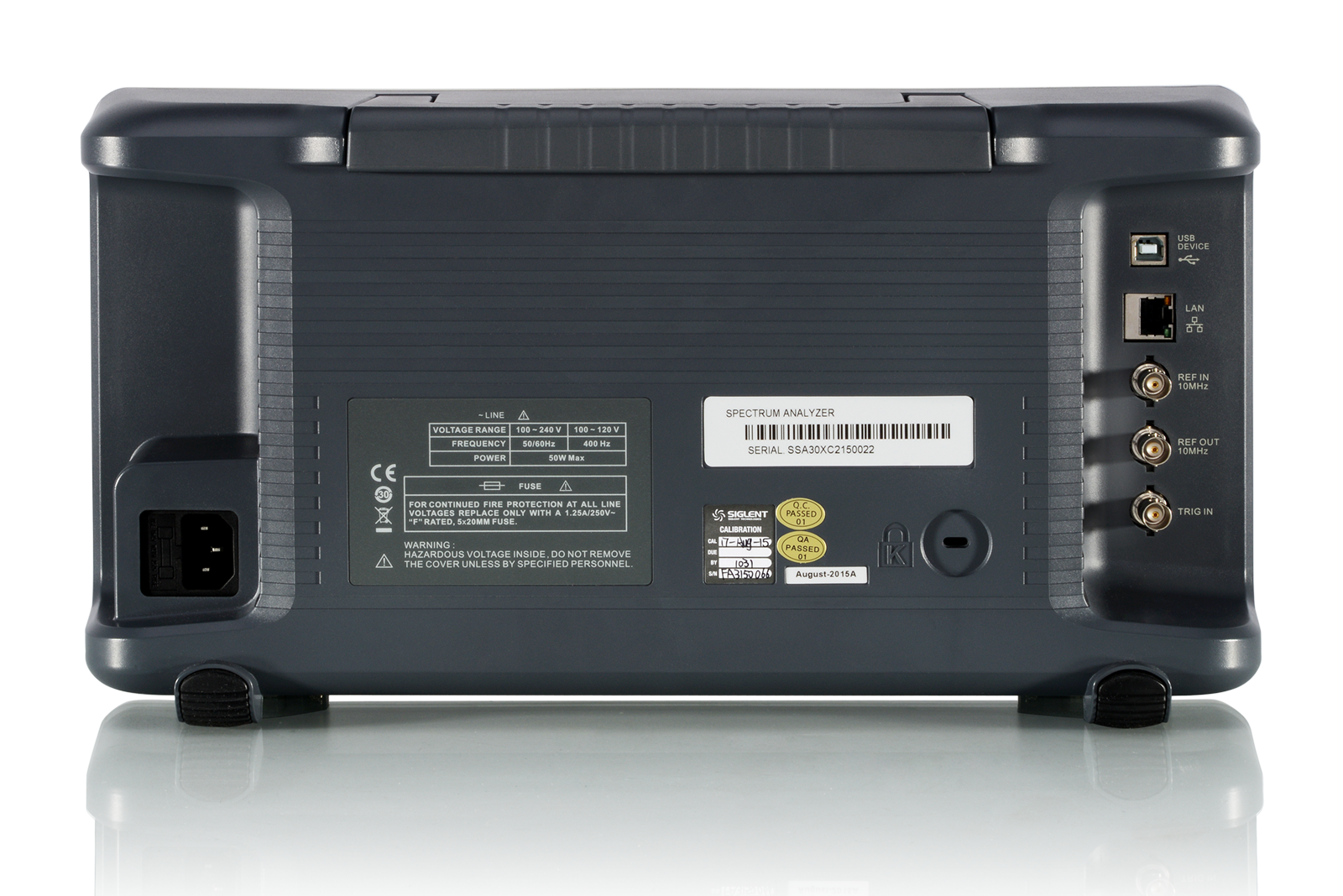 SIGLENT SSA3000X rear-panel and connectivity overview